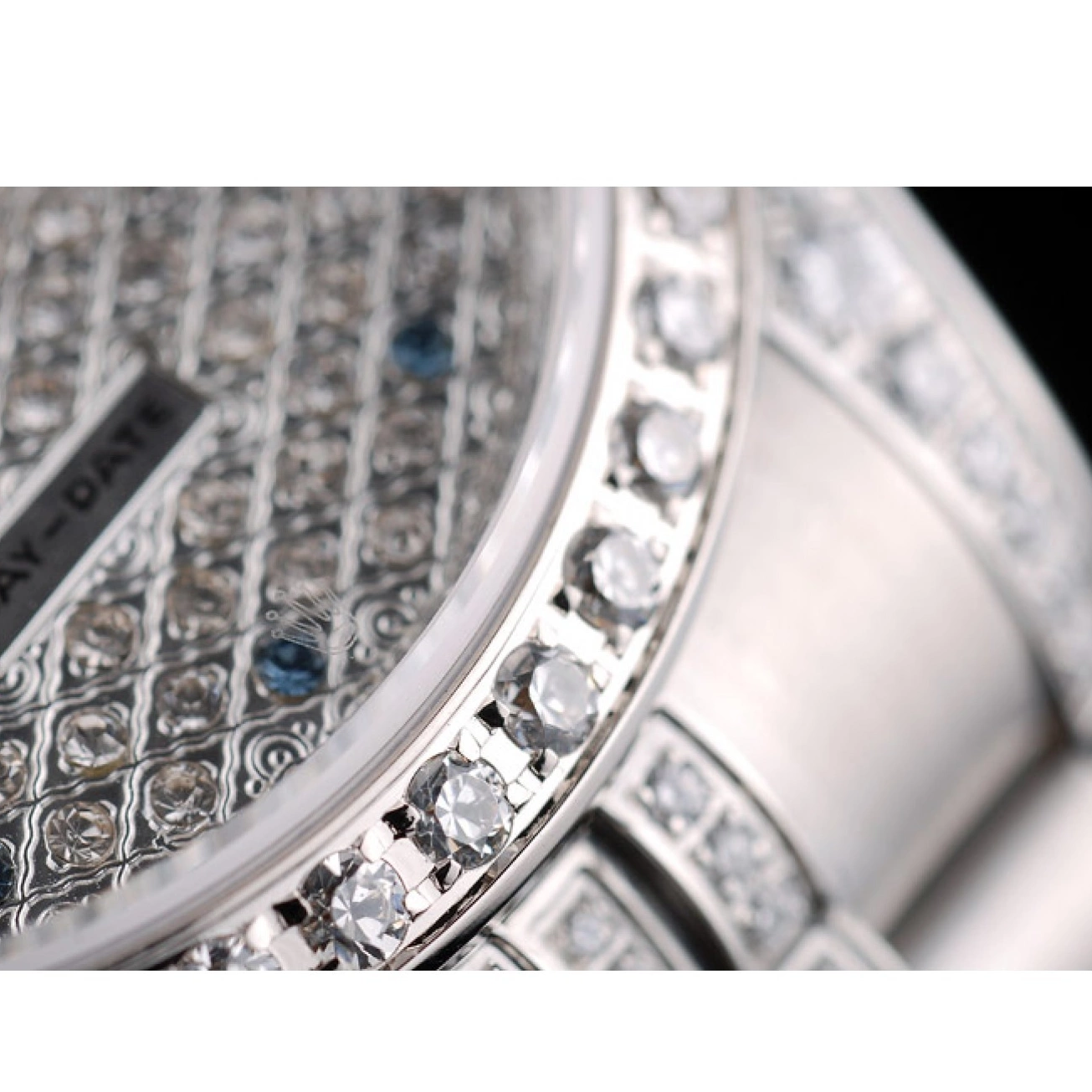 Aaa fake watches Rolex Steel Diamond 41985 Plated Diamond Stainless DayDate Plated Dial Bracelet 0718